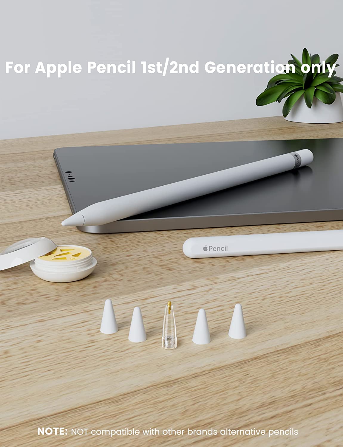 2023 Upgraded 3 in 1 Tips for Apple Pencil-0.72mm Transparent Fine Tip